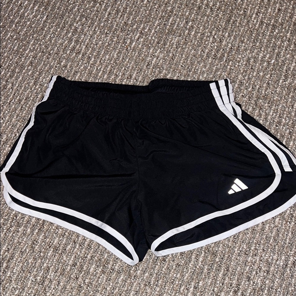 Adidas Women's Black and White Athletic Shorts